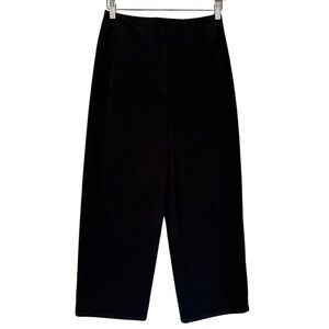 Aritzia Wilfred Free Women’s Size 0 Black Pants Wide Leg Cropped Pockets Stretch